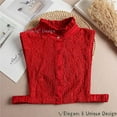 thumbnail image 2 of LoudSung Fake Collar Detachable Half Shirt Blouse False Collar Colorful Hollow Floral Lace Elegant for Women Girls, 2 of 7