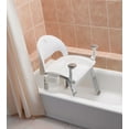thumbnail image 2 of Moen Home Care Premium Adjustable Bath Safety Shower Chair with Back and Arm Rests, Glacier, 2 of 8