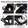 thumbnail image 5 of INFANS Jogging Stroller, Jogger Travel System with Shock Absorbing Suspension Dining Plate Cup Holder Adjustable Backrest, Lightweight Baby Strollers for Newborn, 5 of 9