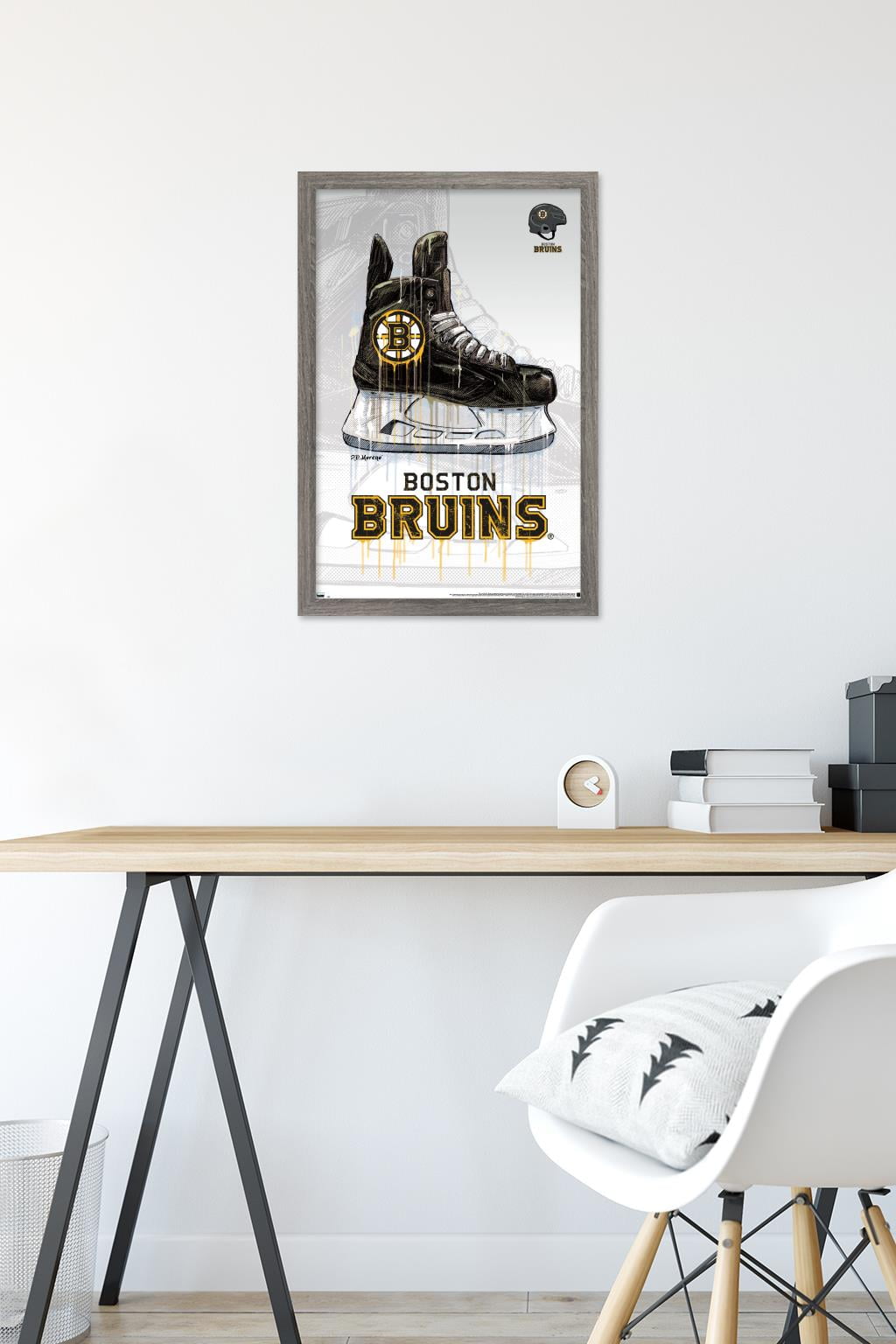 NHL Boston Bruins - Drip Skate 20 Wall Poster, 14.725" x 22.375", Framed