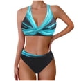 thumbnail image 2 of Cameland Women Summer Plus Size Printing Swimsuit Bikini Split Swimsuit Suit, 2 of 5