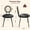 Black | 2-pack, variant on 2 Pcs Dining Chairs with Woven Back and Cushioned Seat – Stackable Design for Indoor Dining or Kitchen Use, Brown
