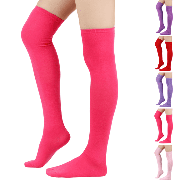 HAJWOH Thigh High Socks for Women Over the Knee Socks Stockings Thigh Highs Halloween Sock Girls Daily Wearing