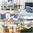 thumbnail image 6 of Abstract Waves Outdoor Pillow Covers Set of 2 Stripes Navy Blue Water Ripple Waterproof Throw Pillow Case Decorative Square Cushion Cover for Patio Couch Garden Balcony, 20"x20", 6 of 9