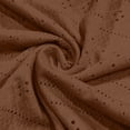 thumbnail image 5 of DDAPJ pyju Plus Size Off Shoulder Tops for Women Eyelet 3/4 Sleeve Solid Color Blouses Summer Trendy Curved Hem Tunic Top Coffee XXXXL, 5 of 7