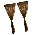 thumbnail image 4 of GUOOL 2 Panel Kitchen Curtain Door Window Voile Drape Coffee - 200x200cm Coffee 100x200cm, 4 of 9