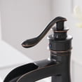 thumbnail image 3 of Waterfall Single Hole Single-Handle Low-Arc Bathroom Faucet Water-Saving Basin With Supply Hose In Oil Rubbed Bronze, 3 of 8