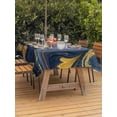 thumbnail image 4 of 54x80 Inch Outdoor Tablecloth with Umbrella Hole Zipper Rectangle Purple Blue Golden Marble Rectangular Tablecloths Outside Waterproof Modern Abstract Art Fluid Patio Table Cover for Picnic Party, 4 of 8