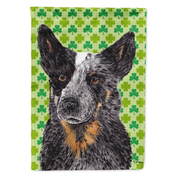 Carolines Treasures SC9316-FLAG-PARENT Australian Cattle Dog St. Patricks Day Shamrock Flag  multicolor