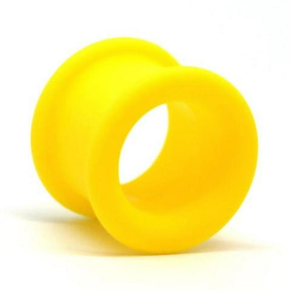 Hard Silicone Yellow Tunnels 2 Pieces (1 Pair) (B/7/1/12) (7/8" (22mm))