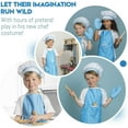 thumbnail image 6 of Rirool Kids Cooking Set, 11 Pcs Chef Role Play Kit with Apron, Hat, Mitt, Utensils & Baking Tools, Pretend Play Kitchen Costume Gift for Girls Ages 3-6, Birthday & Holiday, 6 of 8