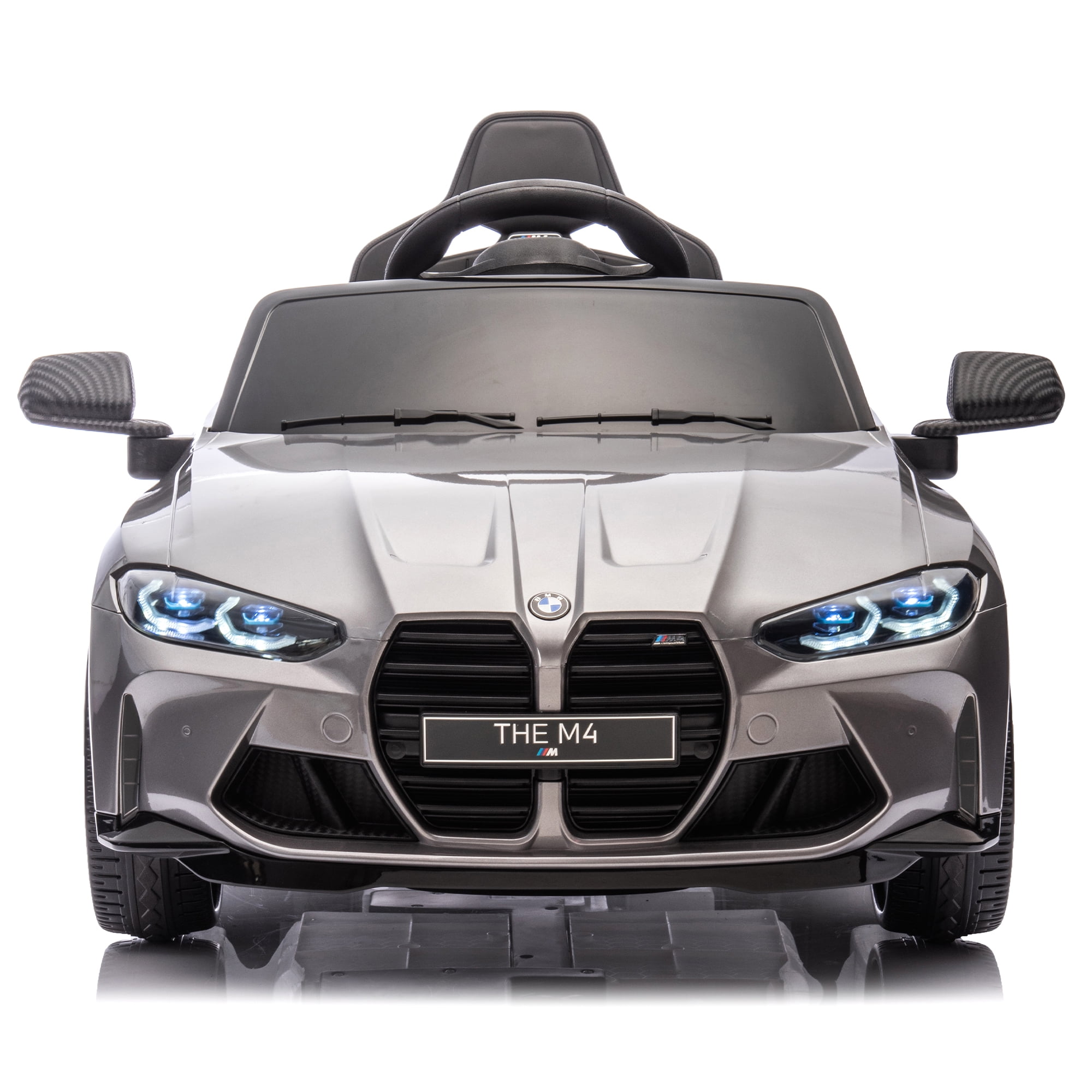 12V Kids Ride on Toy Car Authorized by BMW M4, Kids Electric Car W/Parents Remote Control , Silver