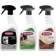 Weiman Granite and Stainless Steel Cleaner & Polishing Care Set, 3 pc