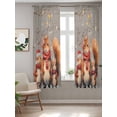 thumbnail image 2 of Xmas, Curtains 72 Inch Length, Sheer Curtains for Bedroom Living Room Window Forest Squirrel Christmas Snowflake Grey Rod Pocket Voile Drapes Kitchen Curtains Small Half Window 52"x72" 2 Panels, 2 of 7