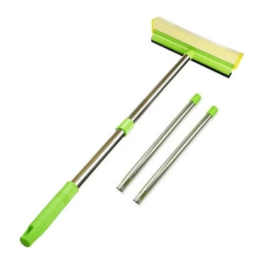 ITTAHO Window Squeegee, 2 in 1 Sponge Car Window Cleaner with 53" Extension Pole