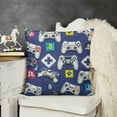 thumbnail image 2 of SHANXI Throw Pillow Covers Decorative - Video Controller Pillow Covers Blue White Room Pillow Case Pillowcases Party Bedroom Home Decor for Boy Girl 22x22in, 2 of 5