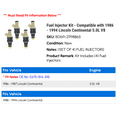 thumbnail image 2 of Fuel Injector Kit - Compatible with 1986 - 1994 Lincoln Continental 5.0L V8 1987 1988 1989 1990 1991 1992 1993, 2 of 2