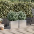 thumbnail image 3 of vidaXL Planter Set of 2 Silver Stainless Steel Medium Durable, 3 of 10