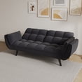 thumbnail image 3 of Newest 2-Seater Convertible Sofa Bed – Adjustable Backrest & 3 Positions, Compact Apartment Furniture (57”L)​​, 3 of 9