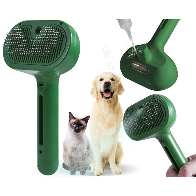 Cepillo para deshedding Susu & Wuwu con vaporizador con rociador de agua