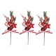 thumbnail image 2 of Ramas de Caramelo con Frutas Rojas para Árbol de Navidad | Adornos | Plástico Multicolor | Paquete de 3 - 32 X 13 X 5 Cm - 90 G, 2 of 7