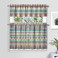 thumbnail image 2 of Kitchen Curtains 36 Inch Short - 3 Panel Set, Rod Pocket Window Curtain, Boho Floral Tribal Style, 100% Polyester for Farmhouse, Kitchen, Cafe, Bedroom, Easy Wash, 2 of 6