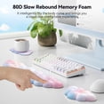 thumbnail image 4 of TECKNET BASICS Cloud Keyboard Wrist Rest Set, Non-Slip PU Leather Wrist Pad with Ergonomic Memory Foam, for Laptop/Office/Gaming & Pain Relief, Rainbow, 4 of 8