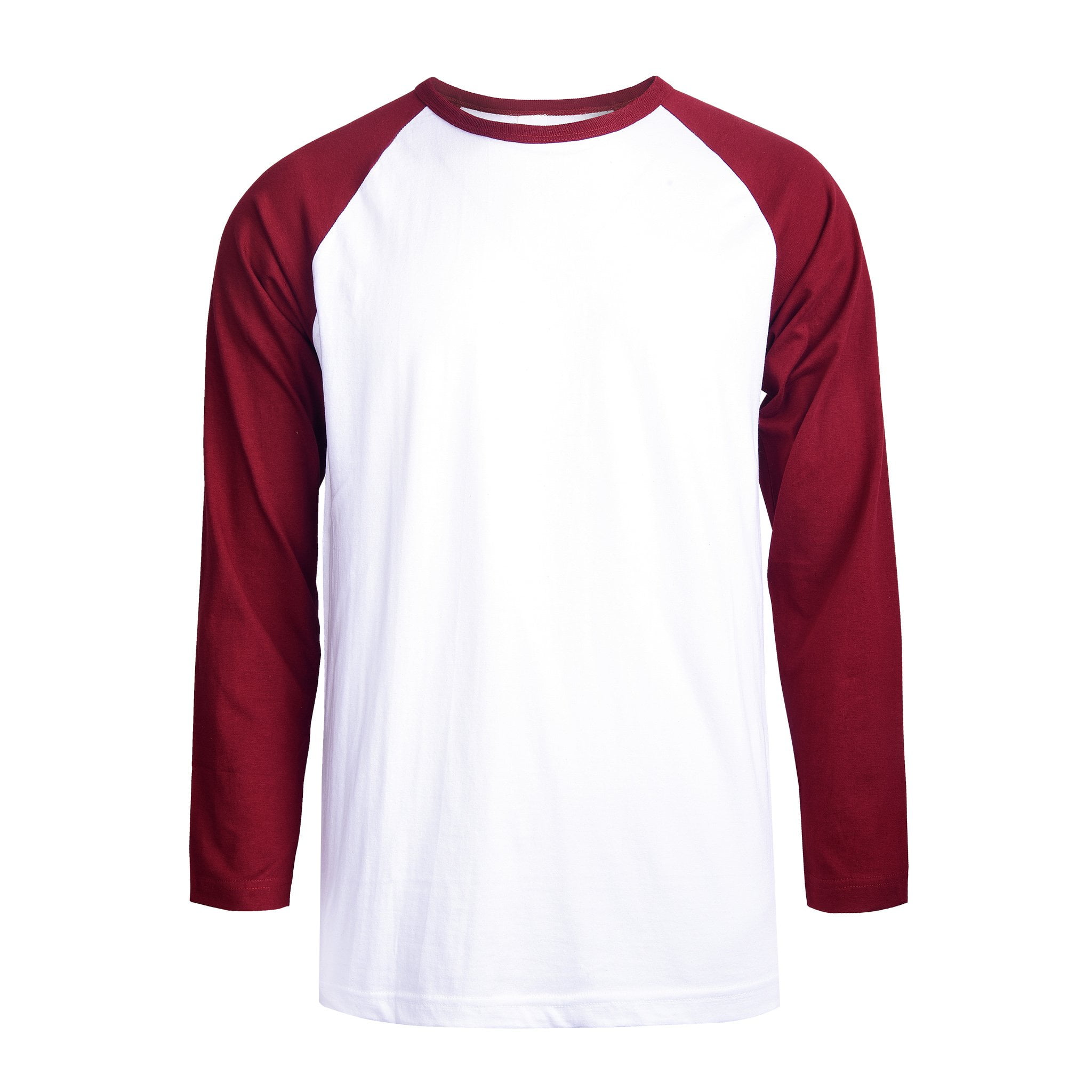 247 Frenzy Men's Essentials Top Pro Long Sleeve Baseball Tee Burgundy