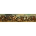 thumbnail image 3 of Hans Makart 18x7 Black Modern Framed Museum Art Print Titled - Draft for the Pageant 1879 - Hunting Group with Loot Car (1879), 3 of 5