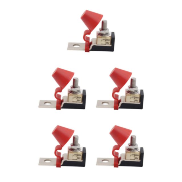 Transemion Marine Terminal Fuse Block for Boat Compact and Waterproof 300A 6.2 x 2 x 4.5cm 5Set
