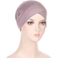 thumbnail image 7 of YooGuoGuo 6 Pcs Ladies Turban Hat Crossed Round Top Headwraps Pleated Indian Inner Hijabs Sleep Cap Solid Color Beanie Cap Women Bandana Headwear Bonnet, 7 of 7