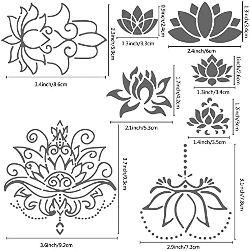 6.3 Inch Lotus Metal Stencil Flower Yoga Stencils Stainless Steel Floral  Painting Reusable Templates Journal Tool for Painting on Wood Wood Burning  Pyrography and Engraving - Walmart.com