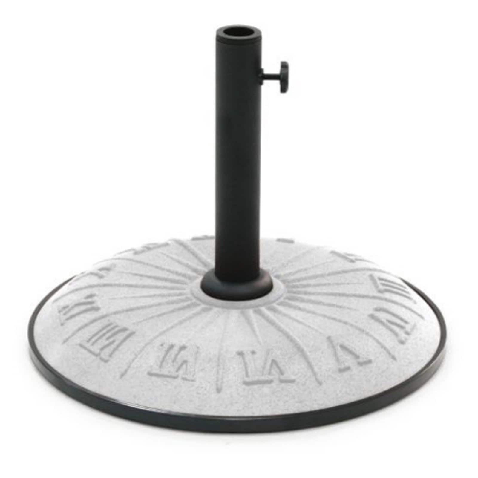International Caravan Umbrella Stand Resin - Roman Numeral Outdoor Patio Decor-Color:Terra Cotta