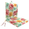 Mainstays 43" x 20" Teal Floral Rectangular Outdoor Chair Cushion