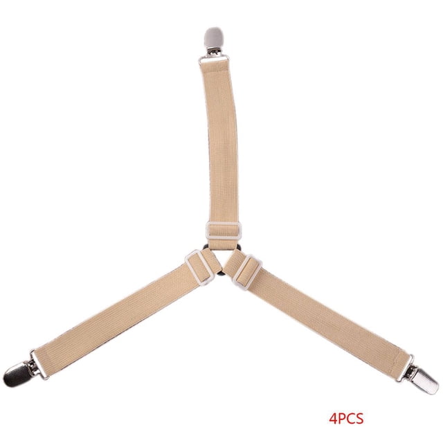 Clip ajustable para sábana de 3 vías sujetador de colchón de tres esquinas sujetadores correas de suspensión 4 piezas sidaley JJ15931-06