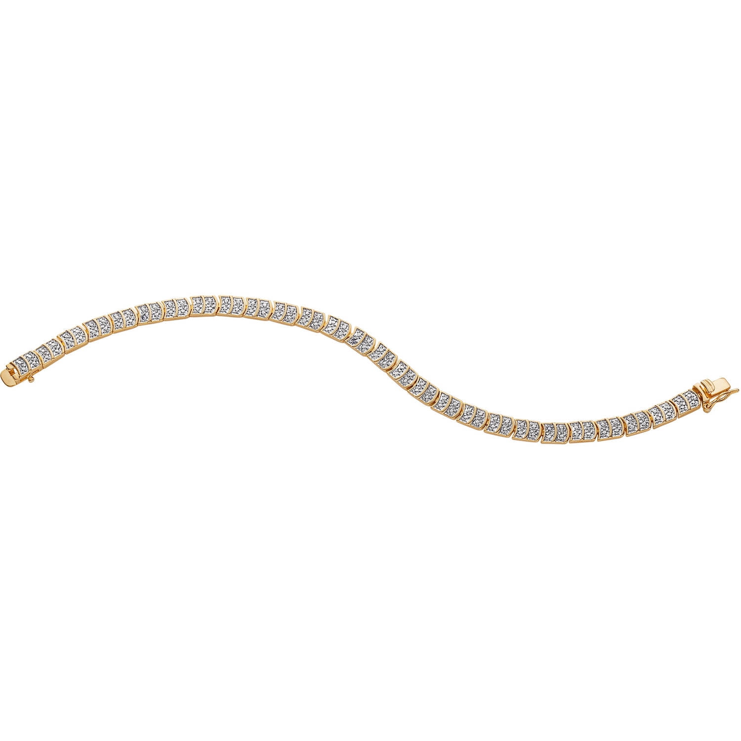 Diamond Accent 14kt Gold-Plated Tennis Bracelet, 7.5"