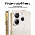 thumbnail image 3 of KADEM For Xiaomi Redmi Note 14 4G (164.84x78.15x8.16mm) Case Electroplating Silk Texture PU + TPU Ph, 3 of 5
