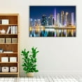 thumbnail image 3 of Dubai City Ultramodern Skyline During Night - Wrapped Canvas Print Wall Art | 18" W x 12" H, 3 of 4