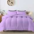 thumbnail image 2 of D.N.G. BEDDINGS 1 Piece Luxury Straight Line Pattern Comforter, Premium Super Soft, 800 Thread Count, 100% Egyptian Cotton, Full/Queen Size Lilac Solid Color, 2 of 6