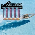 thumbnail image 7 of Swimming Medal Holder Hanger Medals Display Rack Black Metal Iron Medal Shelf Hanger Organizer Medal Stand Frame Wall Mounted Hanging with 20 Hooks for Lanyard Ribbon Swimmers 6x15.7Inch, 7 of 7