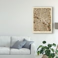 thumbnail image 3 of Trademark Fine Art 'Dallas Texas City Map Brown' Canvas Art by Michael Tompsett, 3 of 4