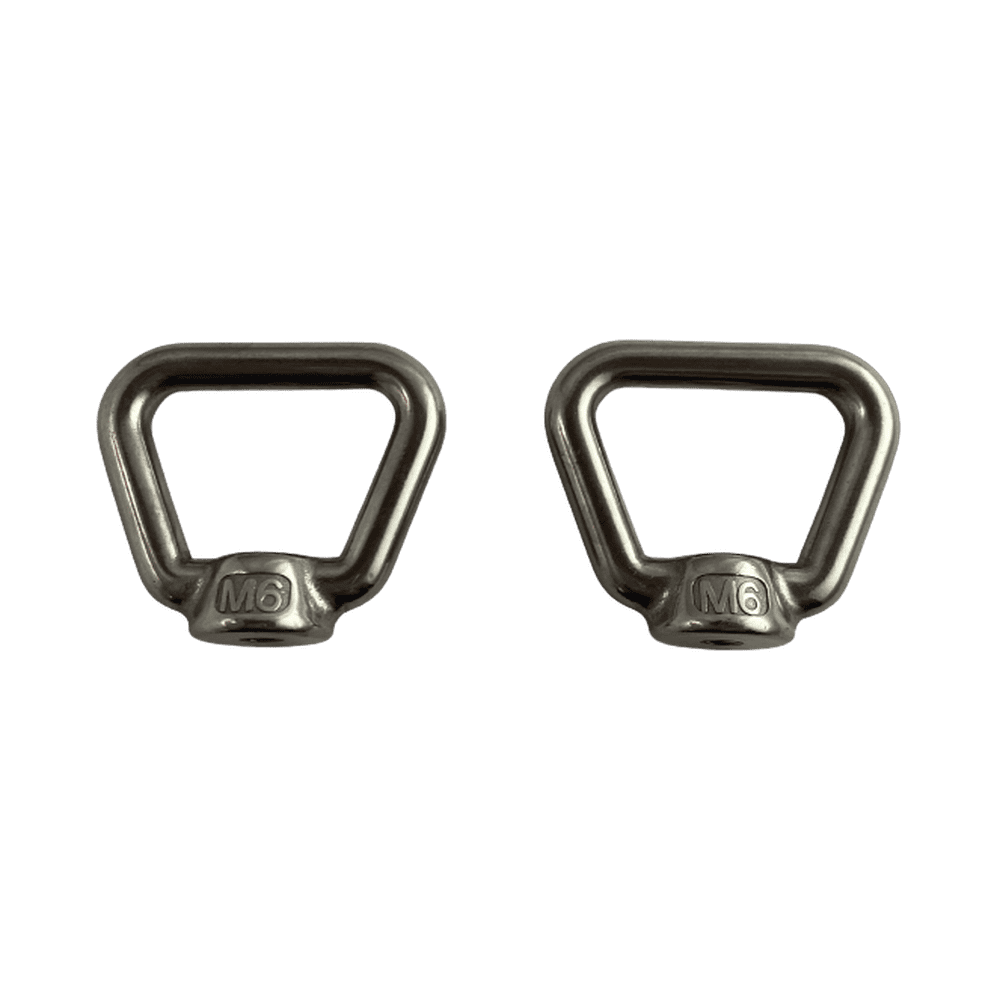 2 Pieces Stainless Steel 316 M6 Lifting Eye Nut 6mm Bow Type 80704 US