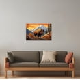 thumbnail image 2 of ZHONGYUTONG Bison Canvas Wall Art American Buffalo Pictures Wall Decor Wilderness Animal Painting Print for Living Room Decor Framed (12.00" x 18.00"), 2 of 5