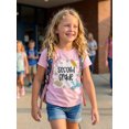 thumbnail image 4 of RUINIXCW Toddler Baby Girl Back to School T Shirt First Day of School Outfit Little Girl Pre Kindergarten First Second Third Fourth Fifth Grade Short Sleeve Casual Summer Tops 4-11Y, 4 of 7