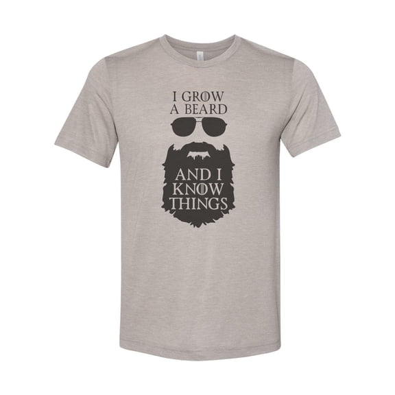 "Game Of Thrones Shirt, I Grow A Beard And I Know Things, Beard Shirt, Beard Dad, GOT Apparel, Game Of Thrones, Dad Shirt, Uncle Apparel, GOT, Heather Stone, LARGE"