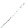 thumbnail image 2 of 925 Sterling Silver Italian Rhodium Plated 3.3mm Figaro 16", 18", 20", and 24" Chain Necklace Jewelry for Women or Teens, 2 of 6