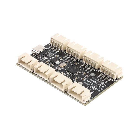 USB to 8-Way TTL Serial Port Module CH348 Multi-Channel UART Expansion Board TypeC to 8 TTL Module PCB Board