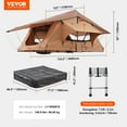 thumbnail image 6 of VEVOR Rooftop Tent Hard Shell 2-3 Person Waterproof for Jeep SUV Truck w/ Ladder, 6 of 10