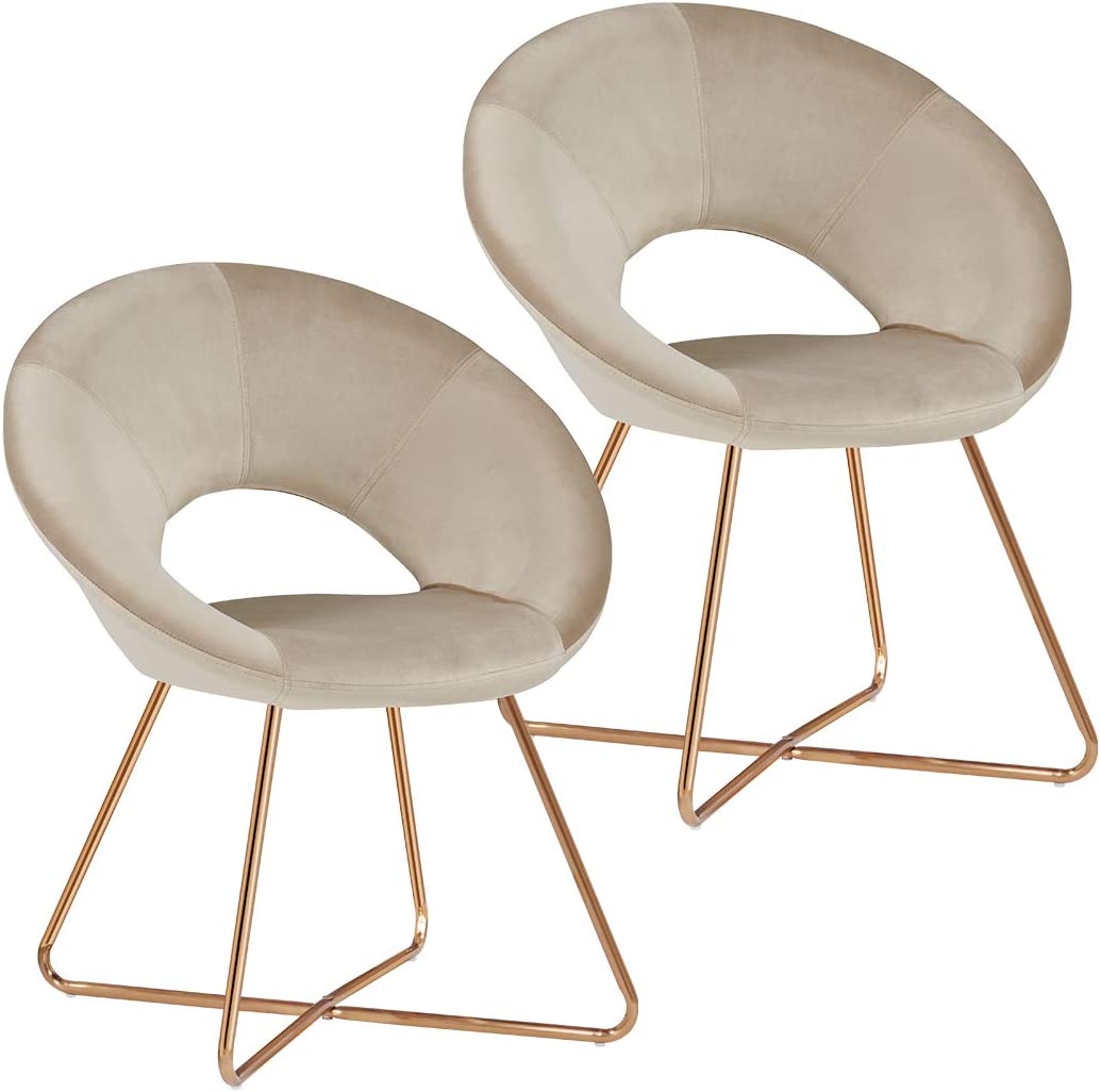 Duhome Modern Velvet Accent Chairs for Living Room Set of 2 Dining