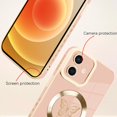 thumbnail image 2 of for iPhone 12 Case [Support for Magsafe] Butterfly Pattern Magnetic Plating Screen Protector Luxury Elegant Case Camera Protector Soft Shockproof Protective Corner Back Cover -Pink, 2 of 6